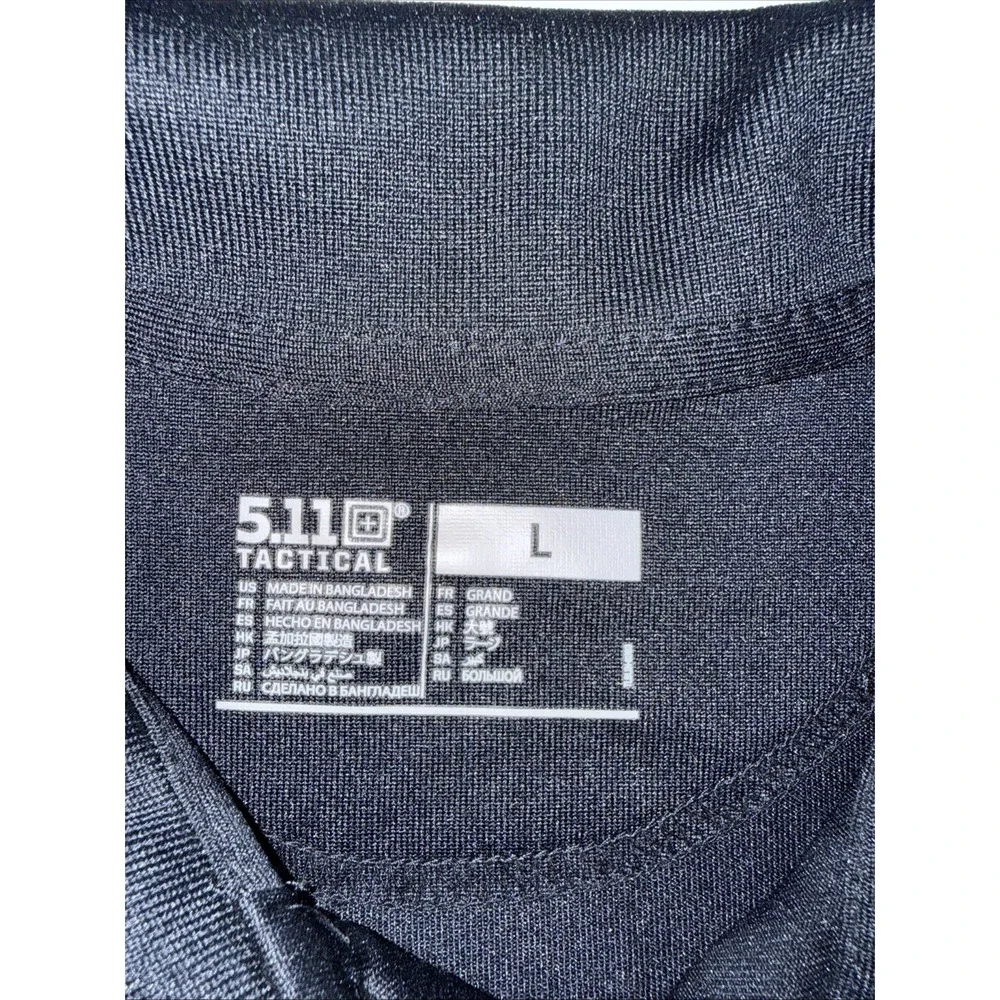 5.11 Tactical Polo Shirt Men's Large Black Utility Short Sleeve Stretch Hiking